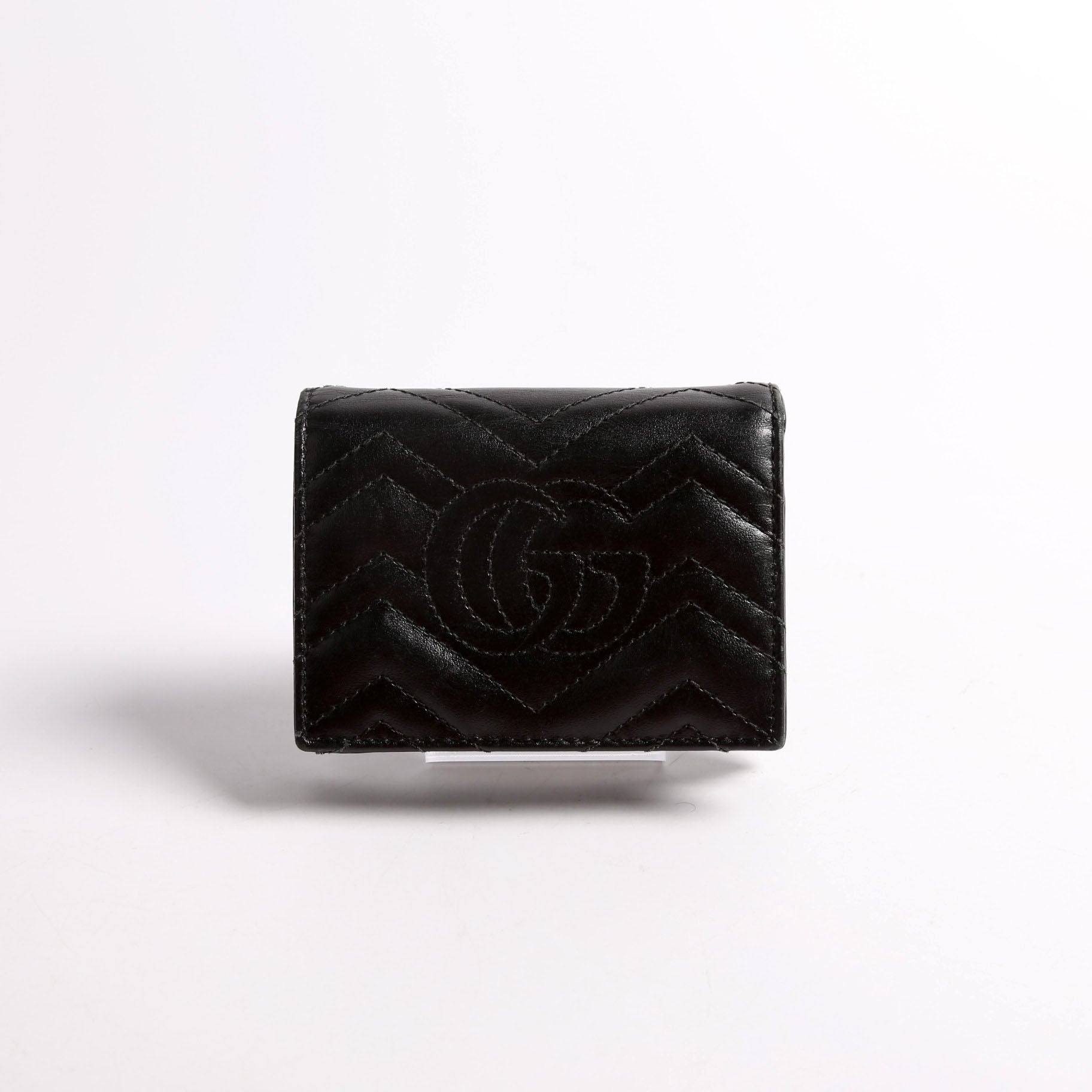 466492 GG Marmont Card Case Black