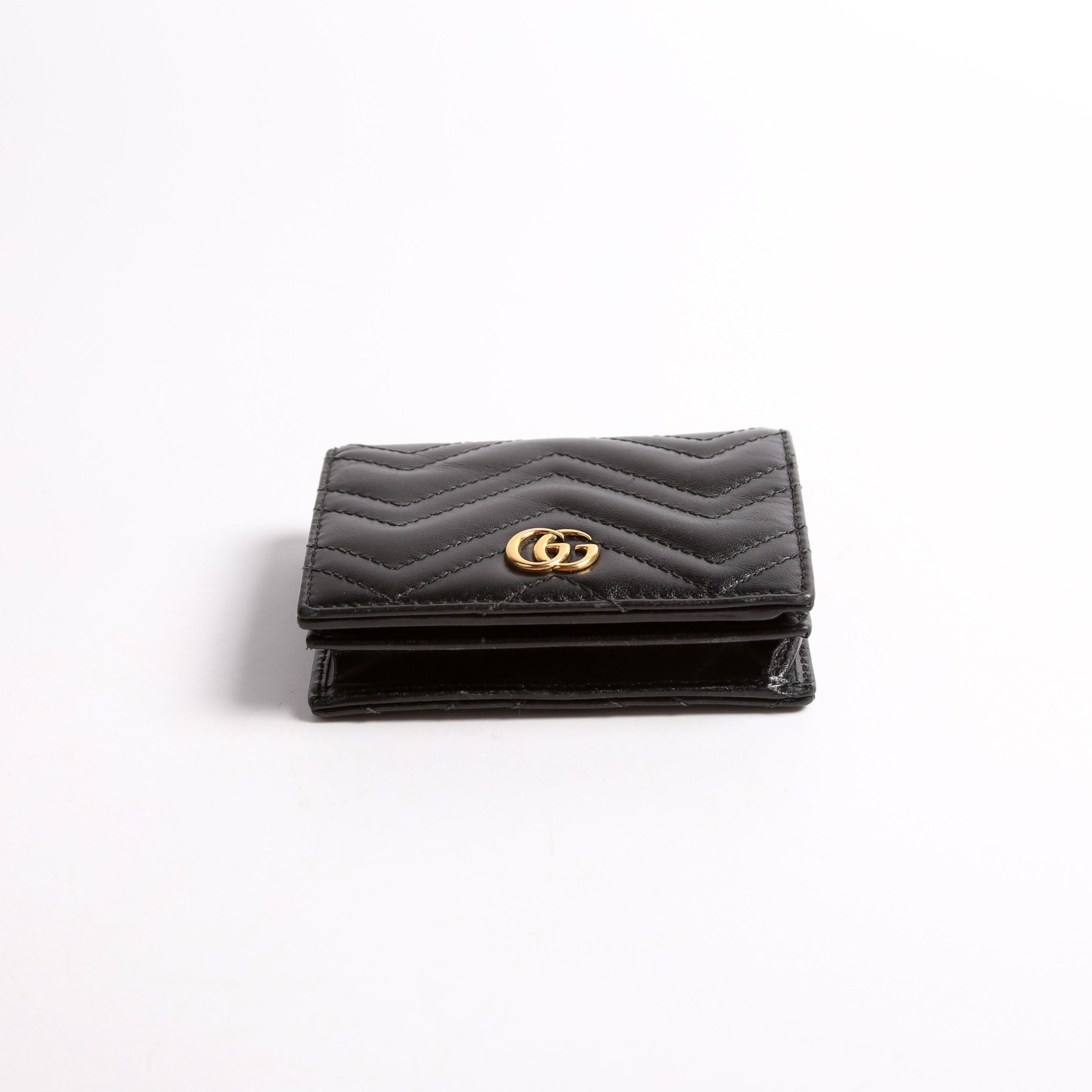 466492 GG Marmont Card Case Black