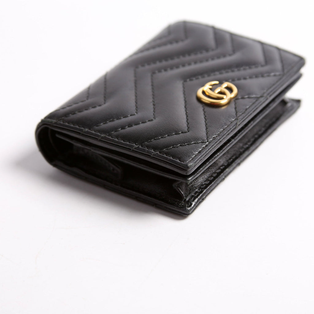 466492 GG Marmont Card Case Black