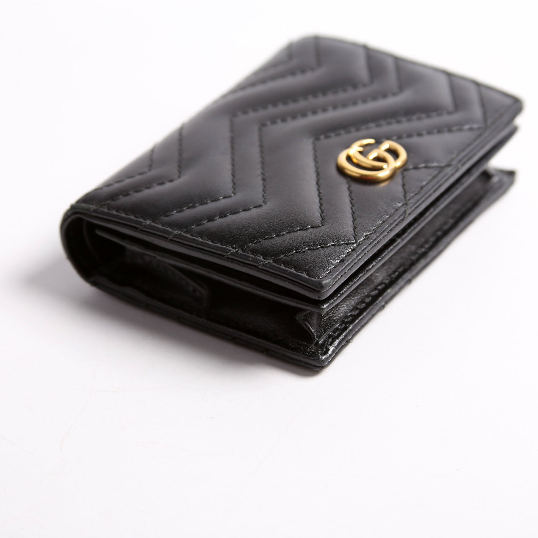 466492 GG Marmont Card Case Black