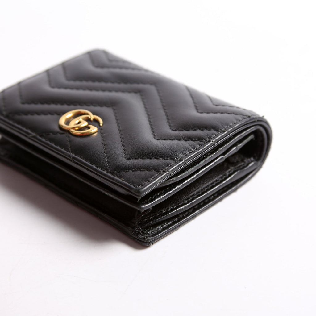 466492 GG Marmont Card Case Black