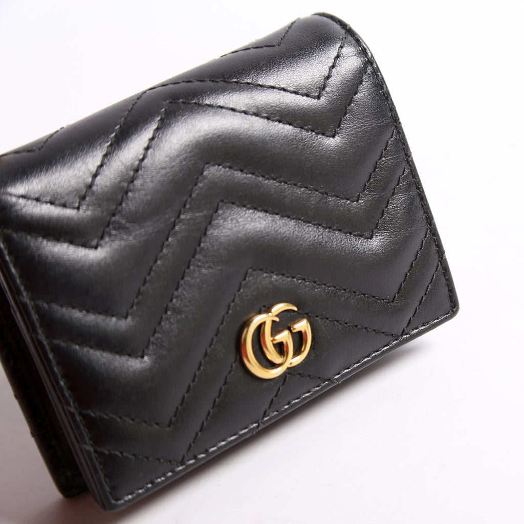 466492 GG Marmont Card Case Black