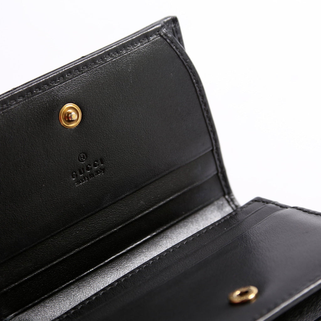 466492 GG Marmont Card Case Black