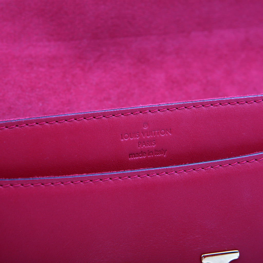 Louise MM Chain Bag Calfskin Red