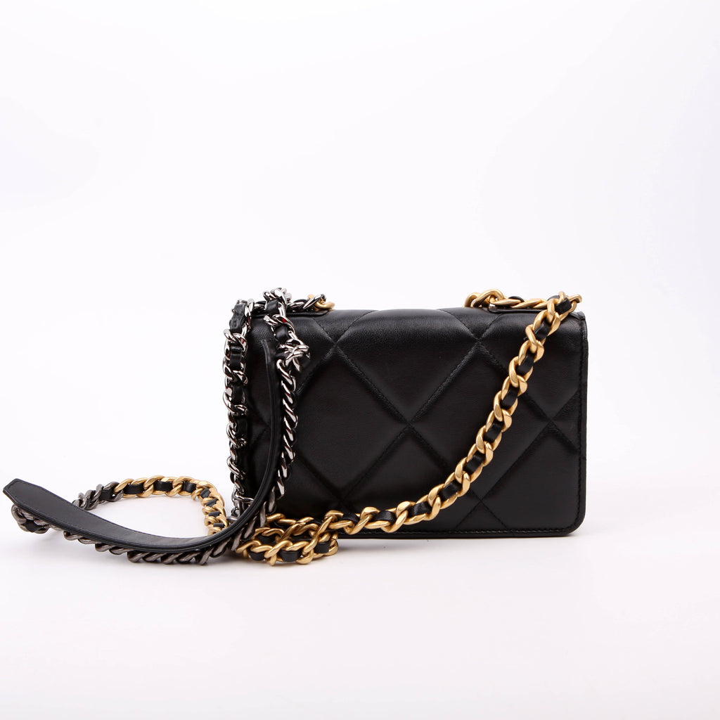 Chanel 19 WOC Quilted Lambskin Black