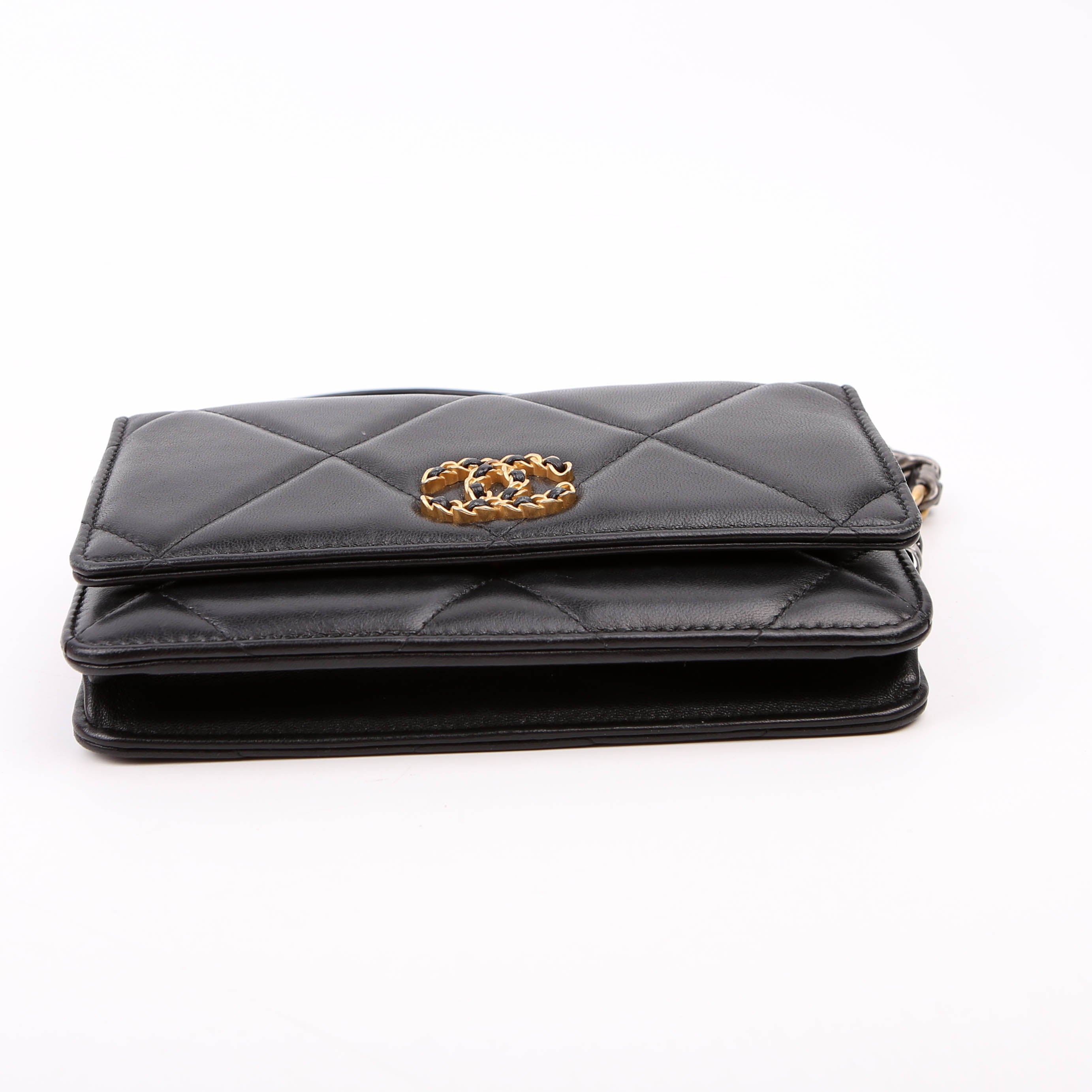 Chanel 19 WOC Quilted Lambskin Black