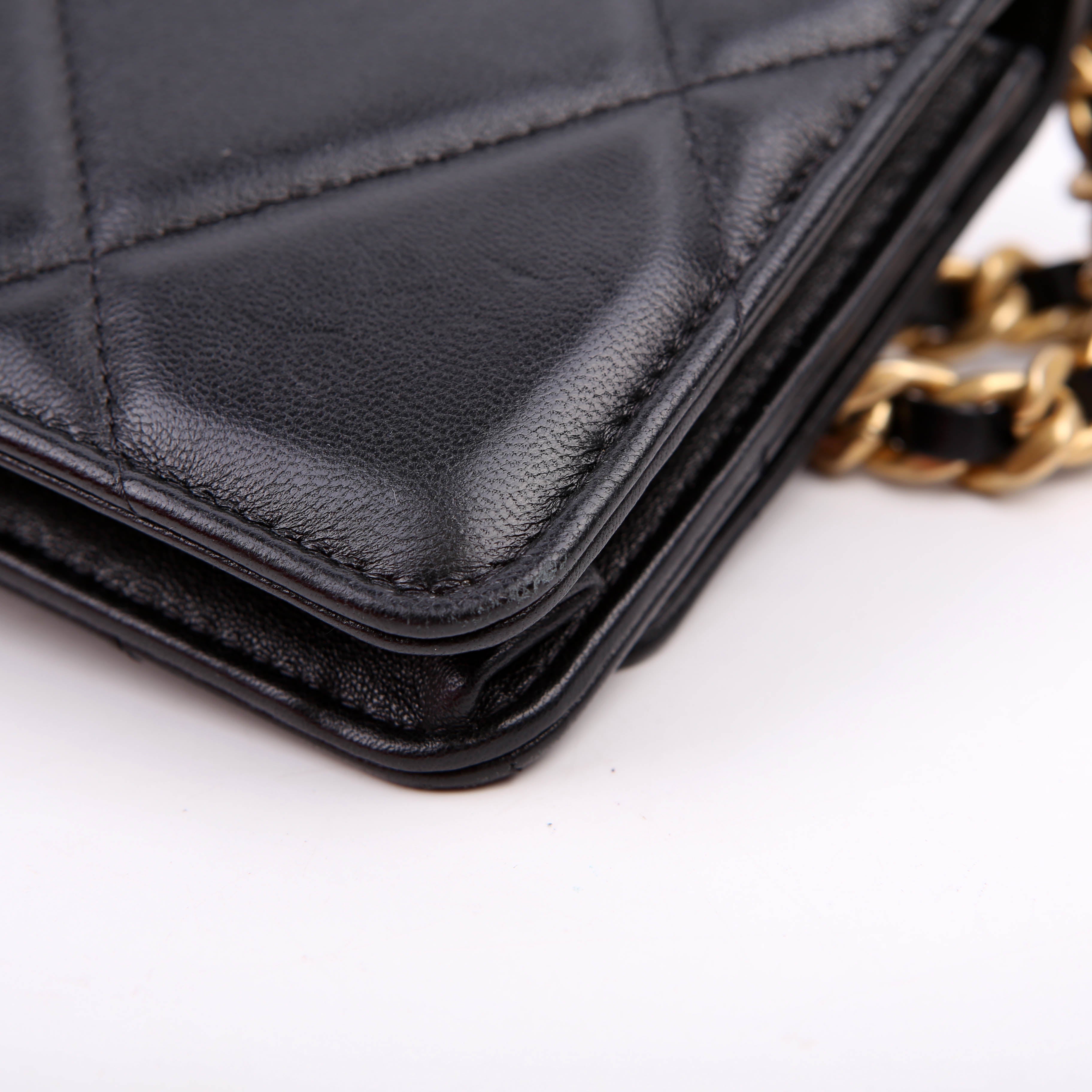 Chanel 19 WOC Quilted Lambskin Black