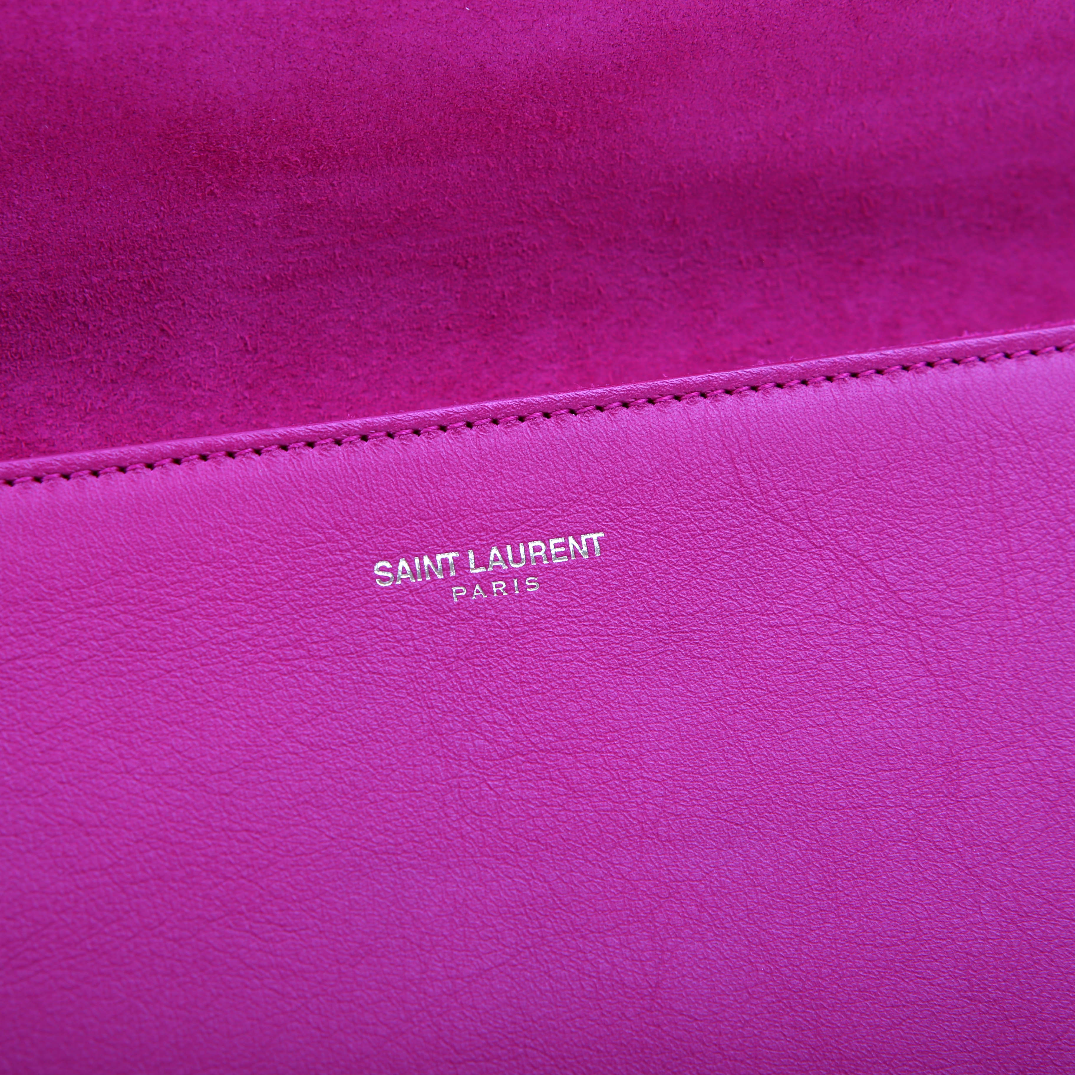 SAINT LAURENT Classic Y Ligne Clutch Smooth Leather 311213 Pink