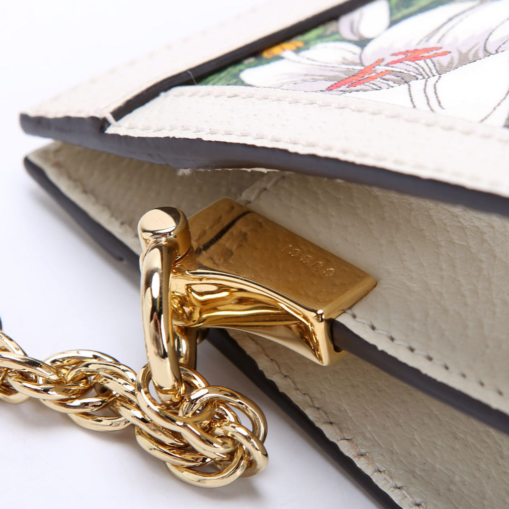 503877 GG Supreme Flora Ophidia Small Chain White