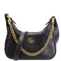 731817 Aphrodite Leather Small Shoulder Bag Black
