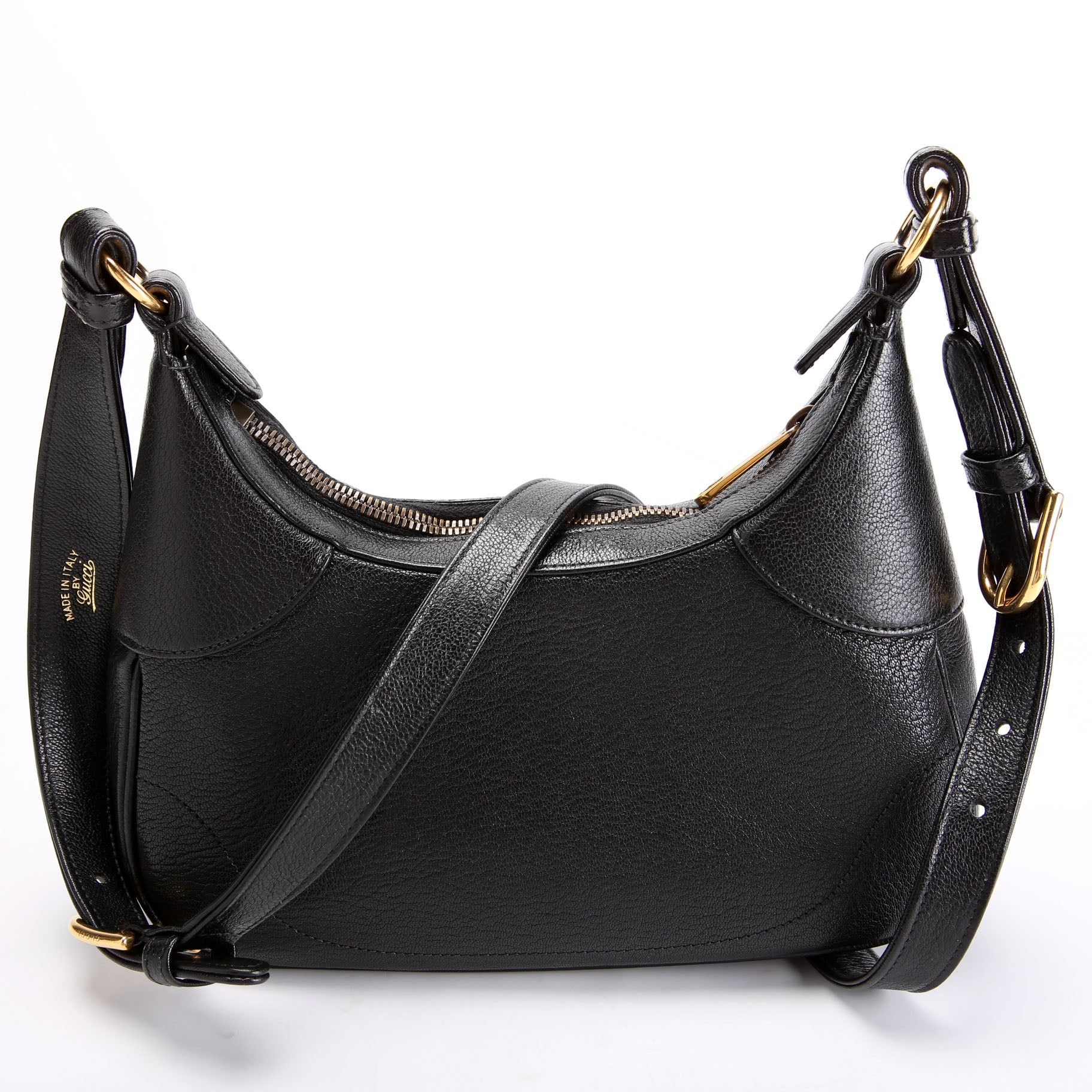 731817 Aphrodite Leather Small Shoulder Bag Black