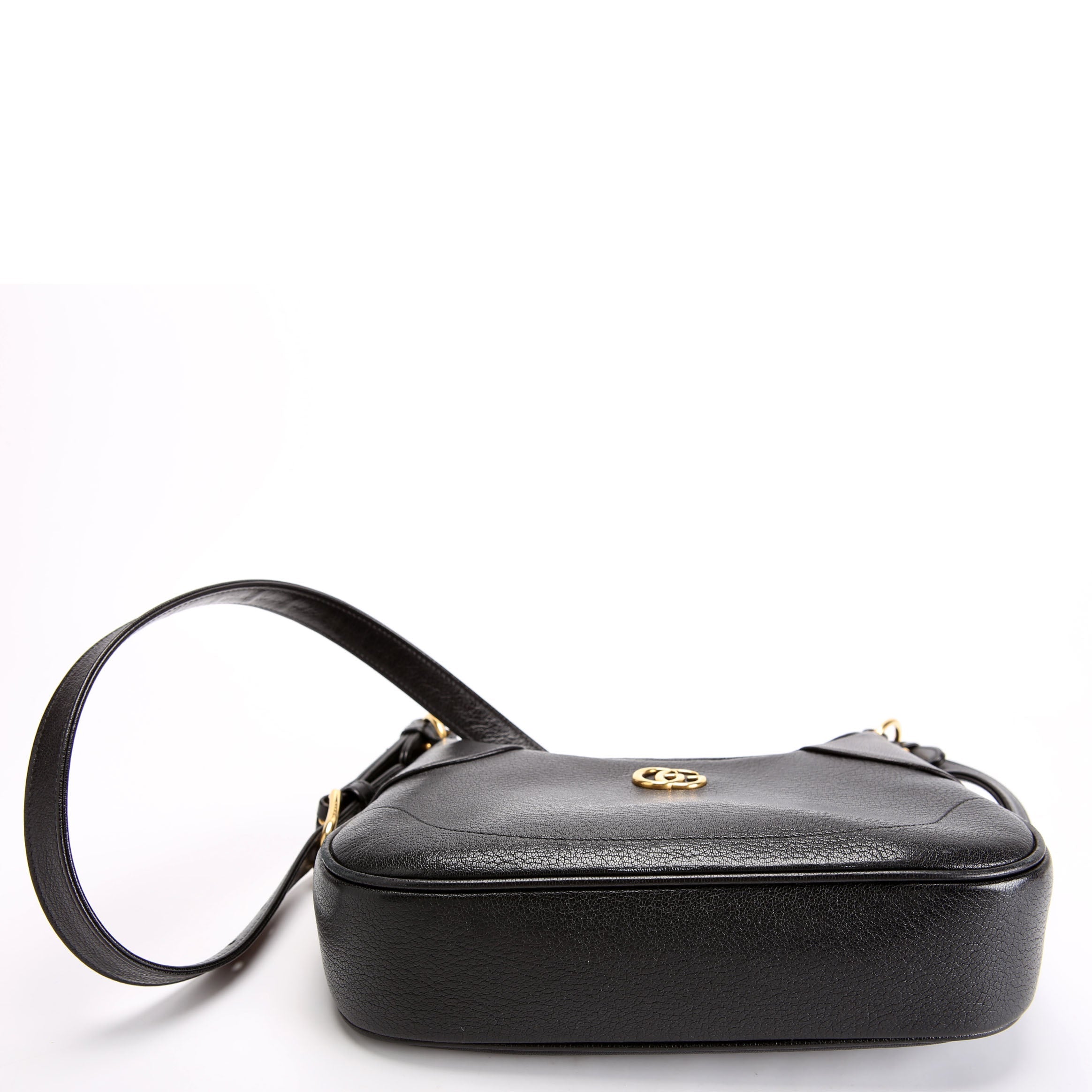 731817 Aphrodite Leather Small Shoulder Bag Black