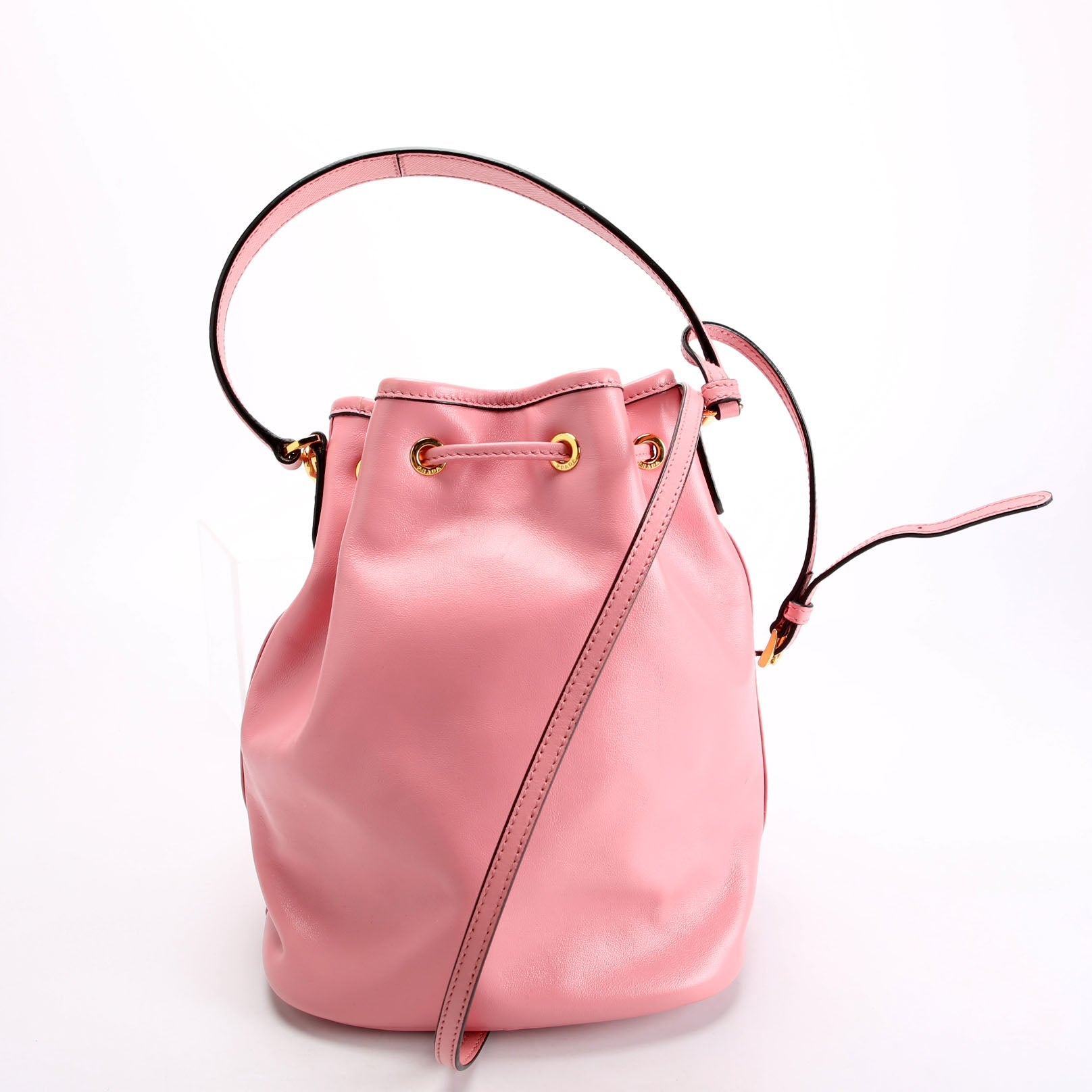 Prada Soft Leather Mini Bucket Pink