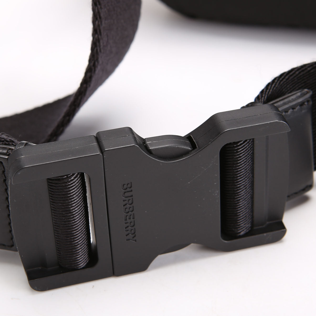 Haymarket Check Nylon Belt Bag Black