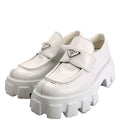 Triangle Logo Monolith Loafers Size 39 White