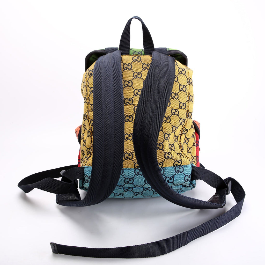 658783 GG Canvas Retro Utility Pocket Backpack Multicolor