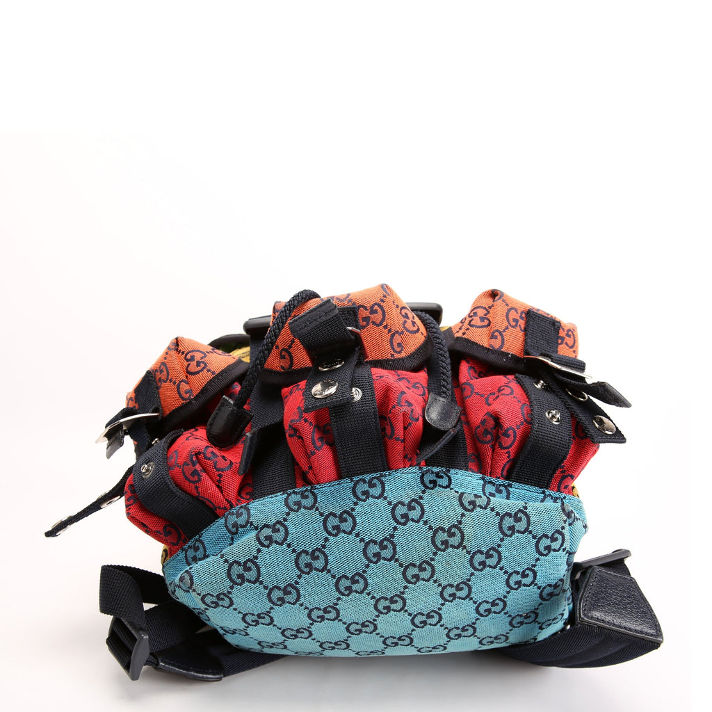 658783 GG Canvas Retro Utility Pocket Backpack Multicolor