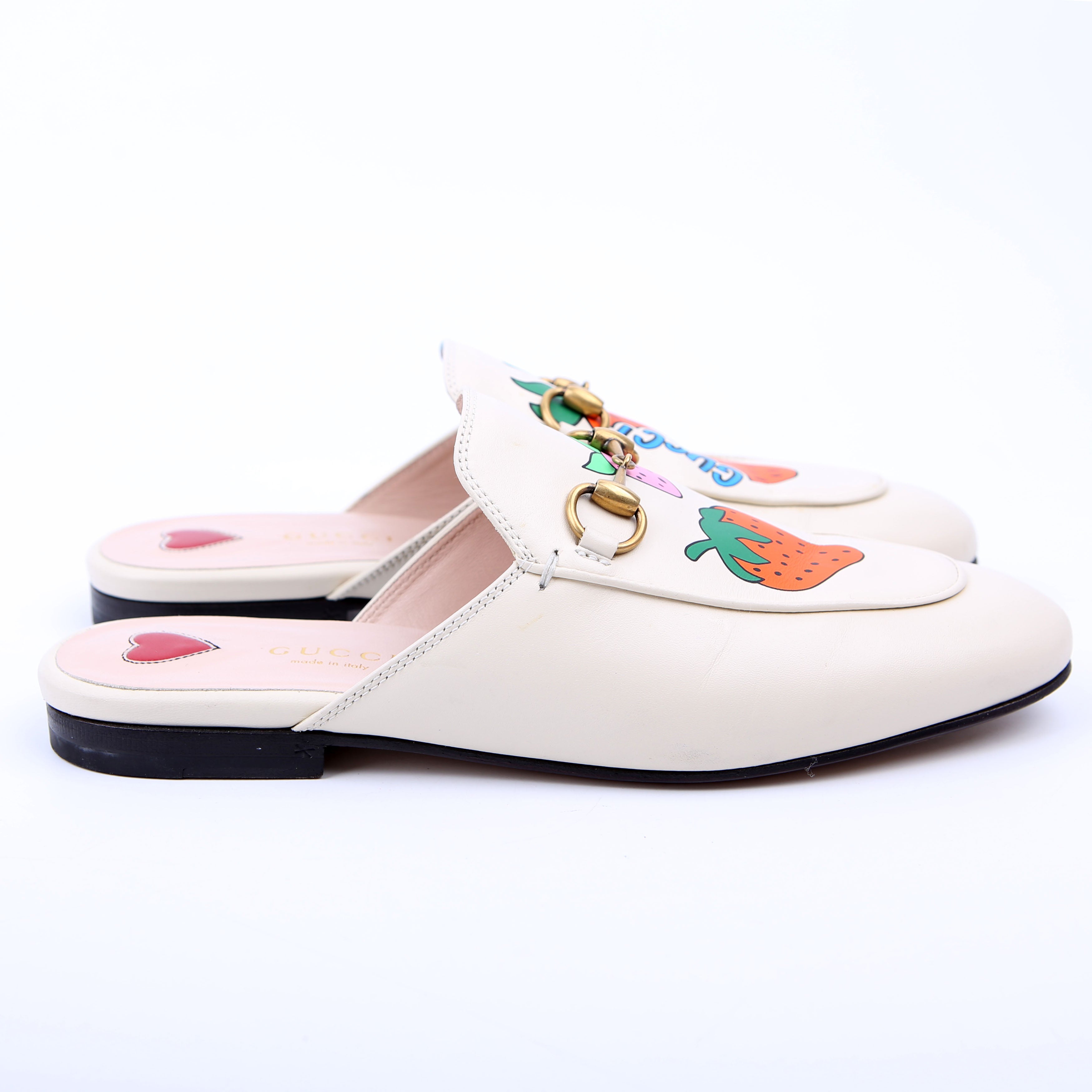 Gucci Princetown Lace Slides Size 36.5 White