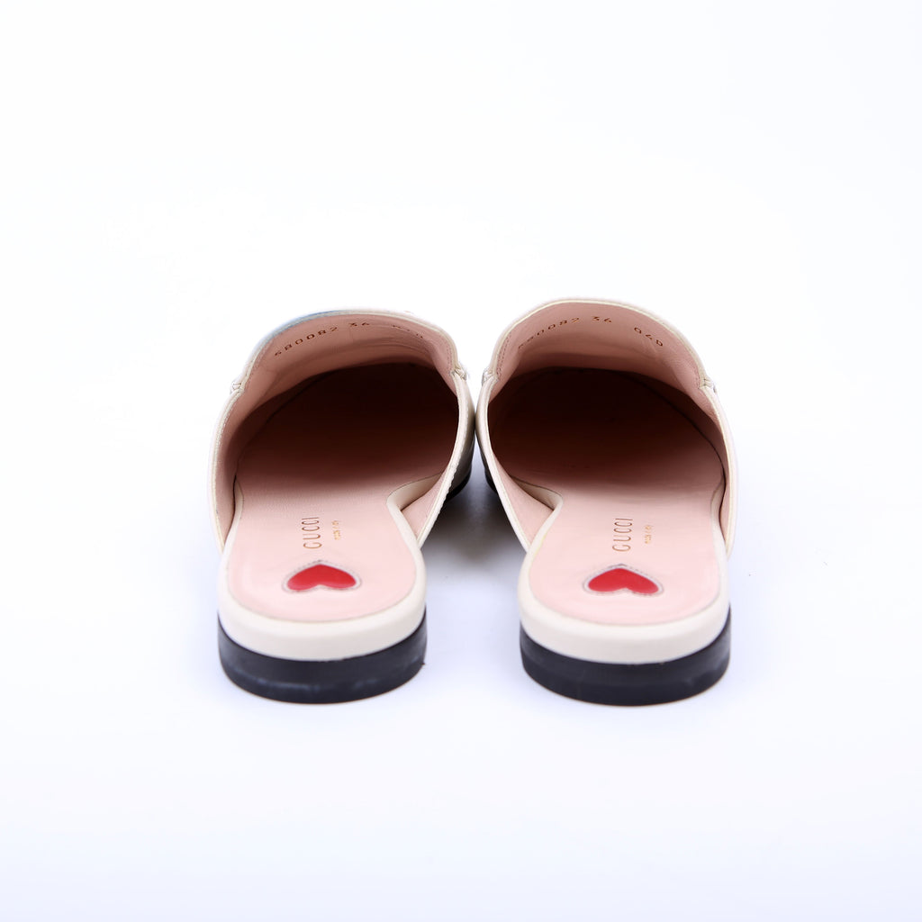 Gucci Princetown Lace Slides Size 36.5 White