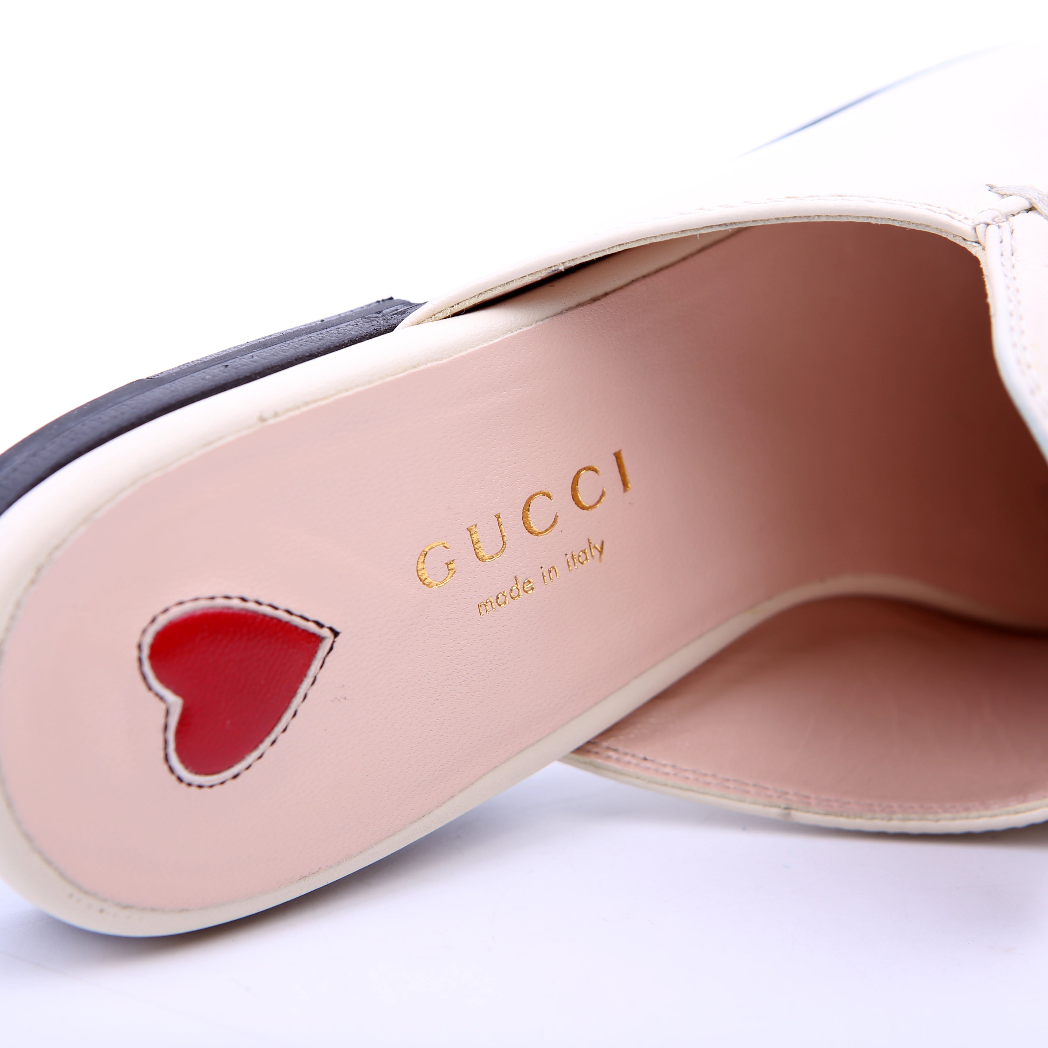 Gucci Princetown Lace Slides Size 36.5 White