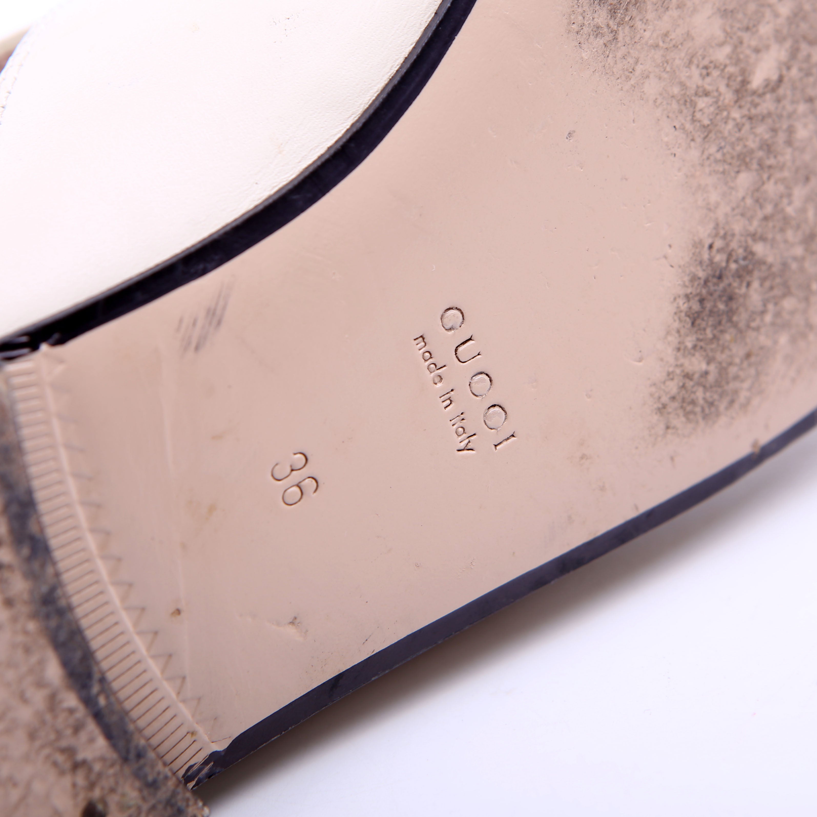 Gucci Princetown Lace Slides Size 36.5 White