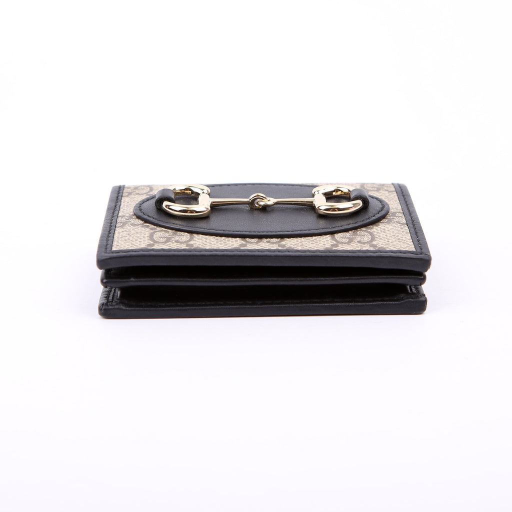 621997 Horsebit 1955 GG Supreme Card Case Black