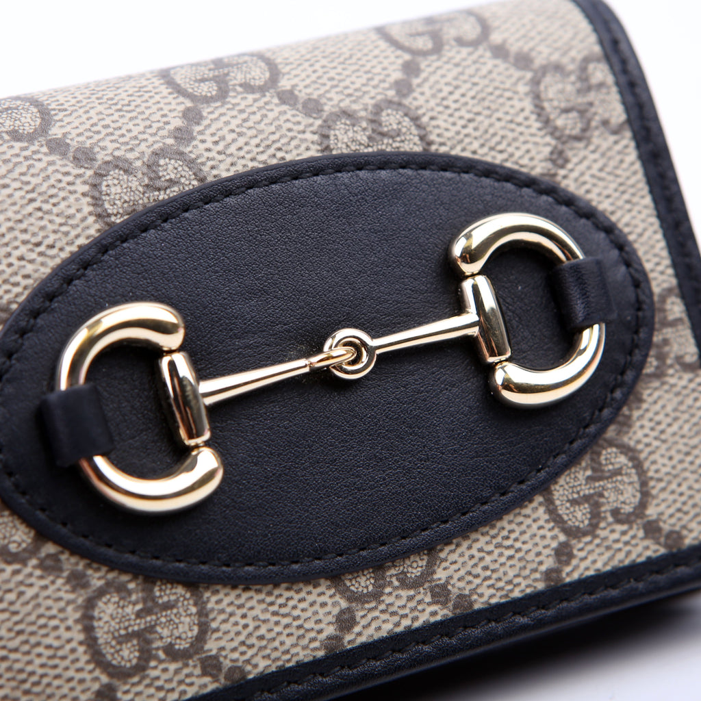 621997 Horsebit 1955 GG Supreme Card Case Black