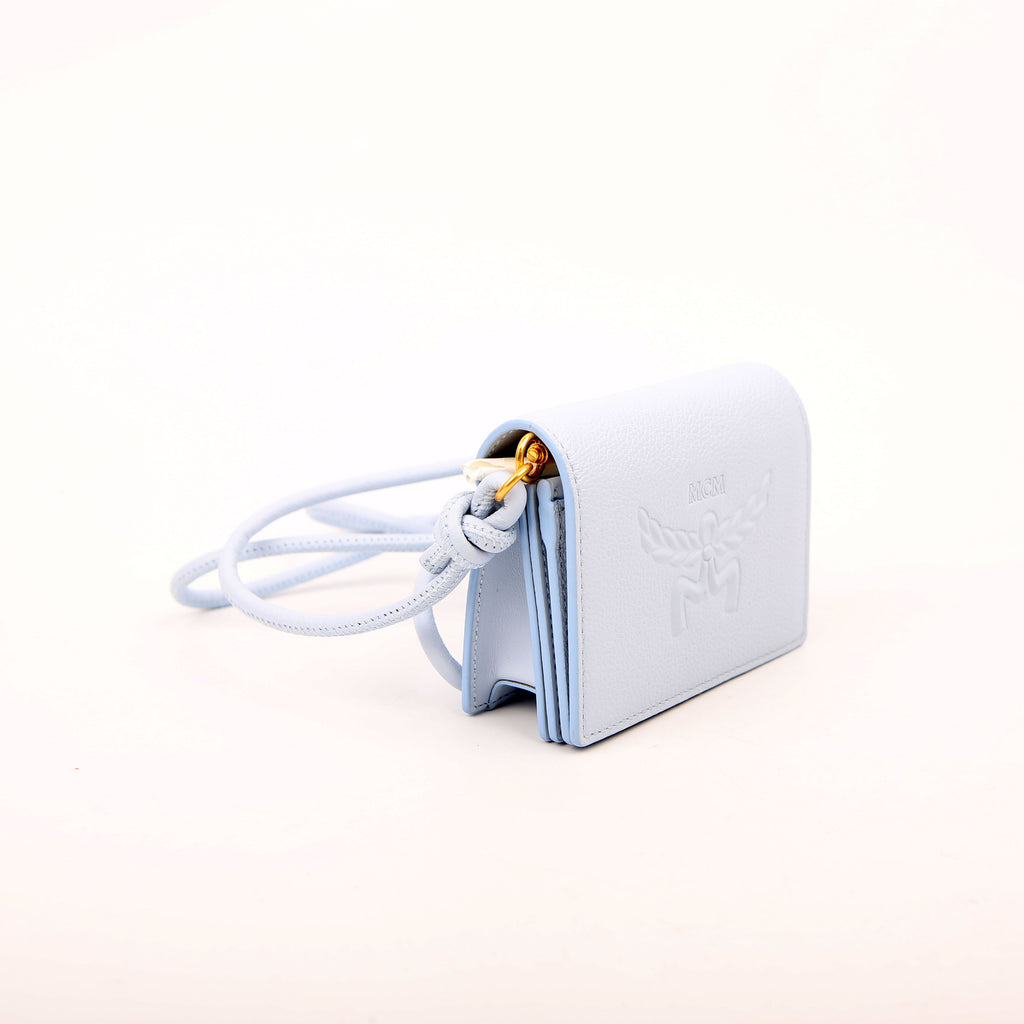 Himmel Embossed Compact Wallet Blue