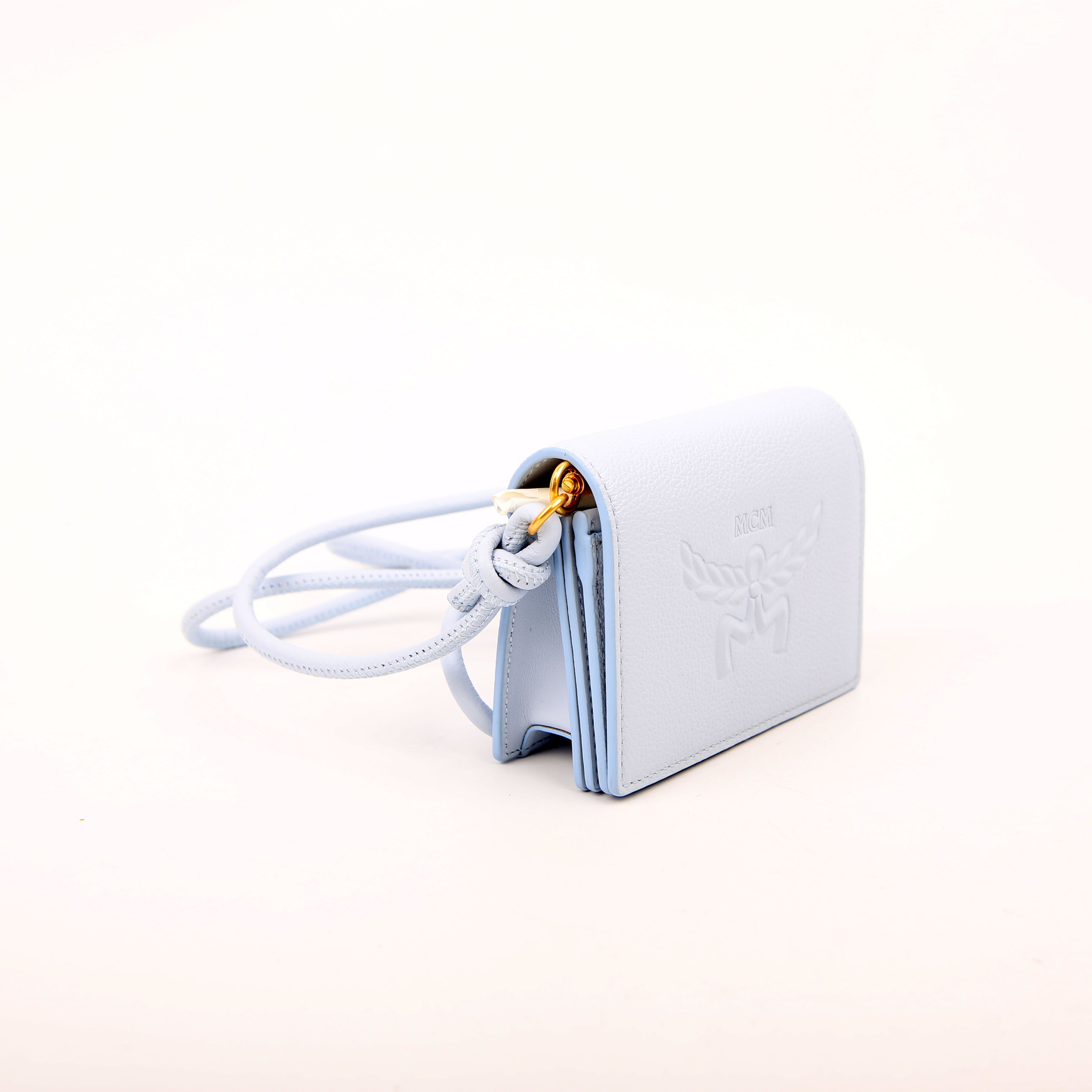 Himmel Embossed Compact Wallet Blue