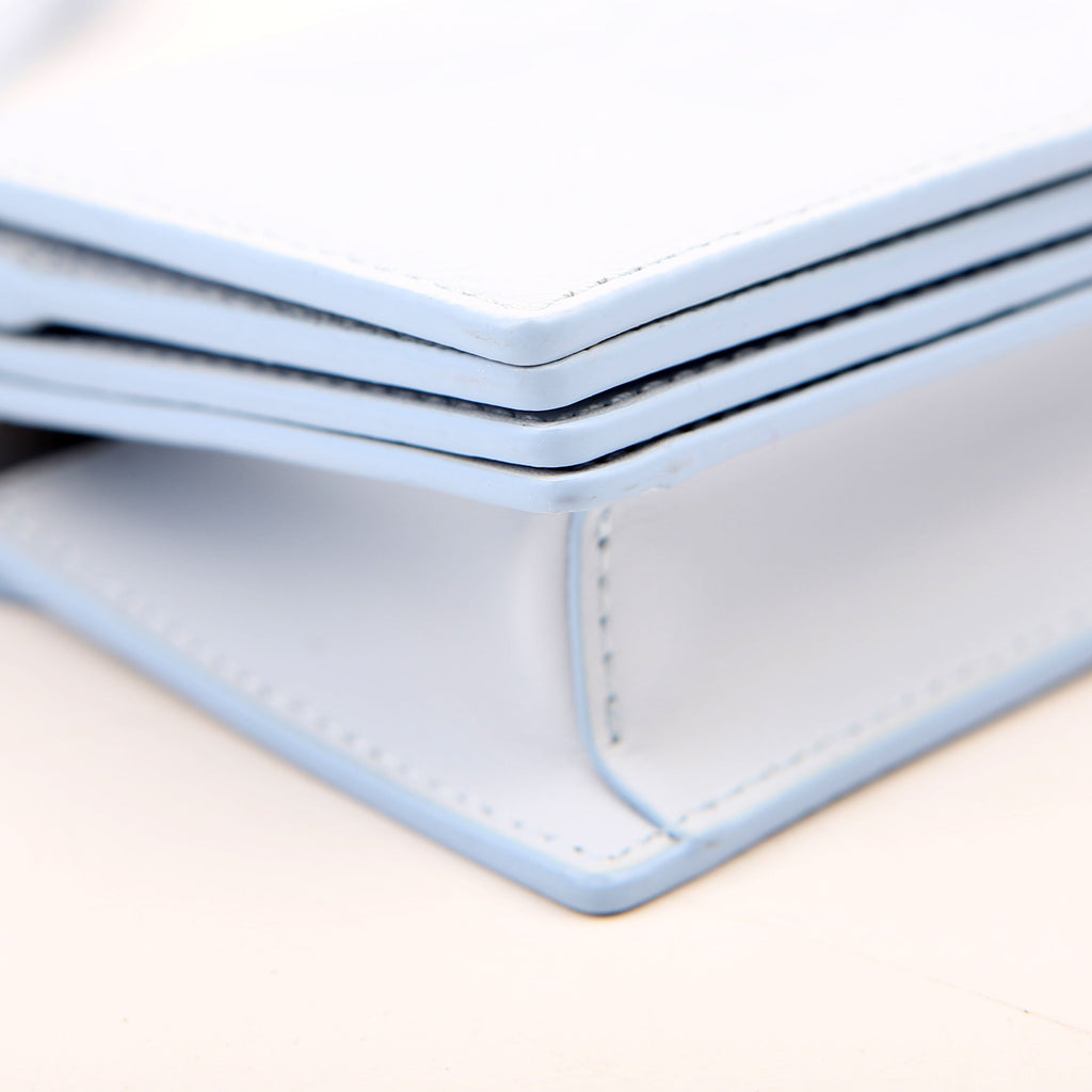 Himmel Embossed Compact Wallet Blue