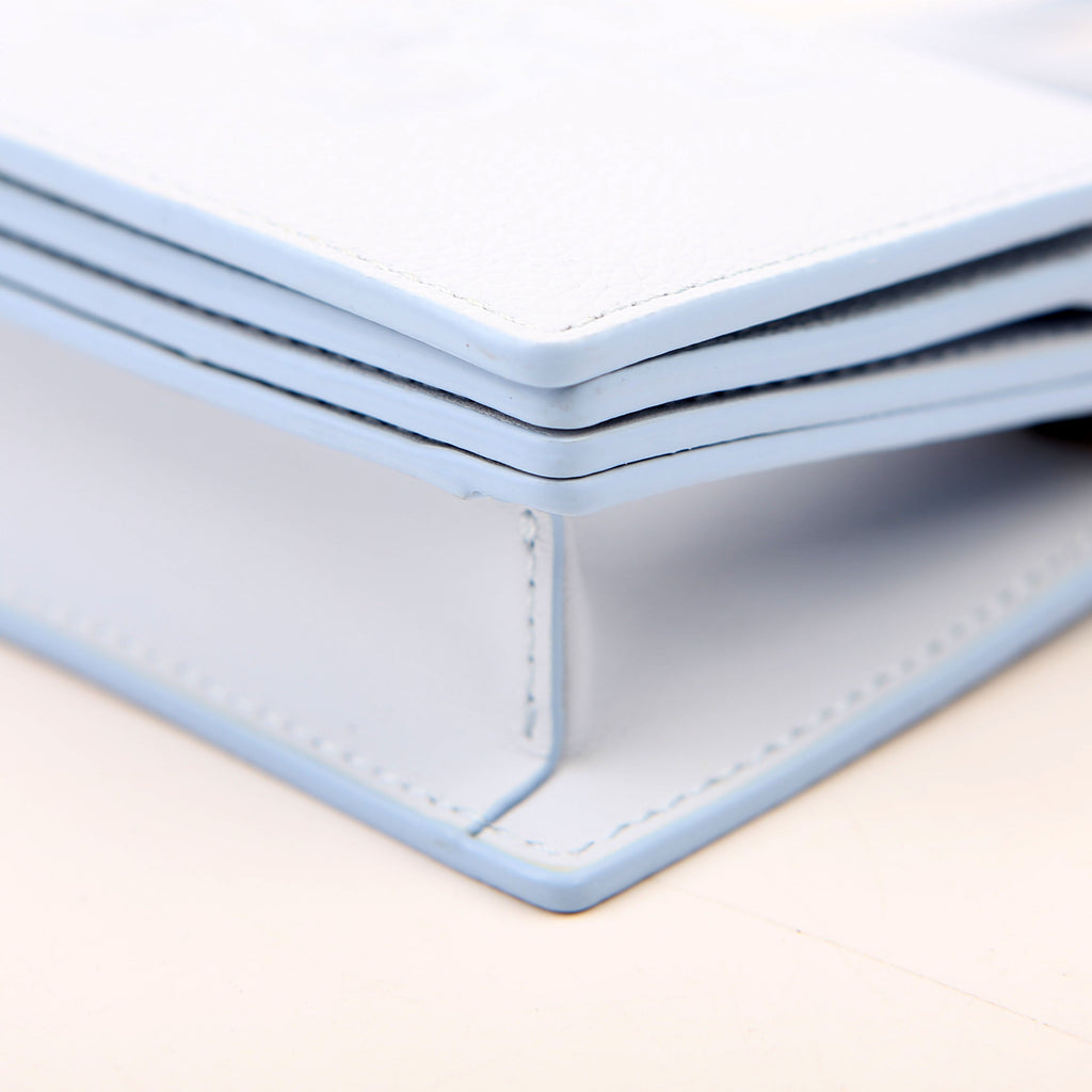 Himmel Embossed Compact Wallet Blue