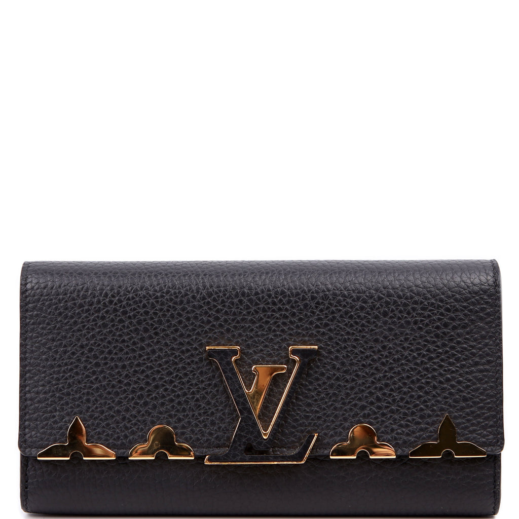 Capucines Wallet Taurillon Flower Black