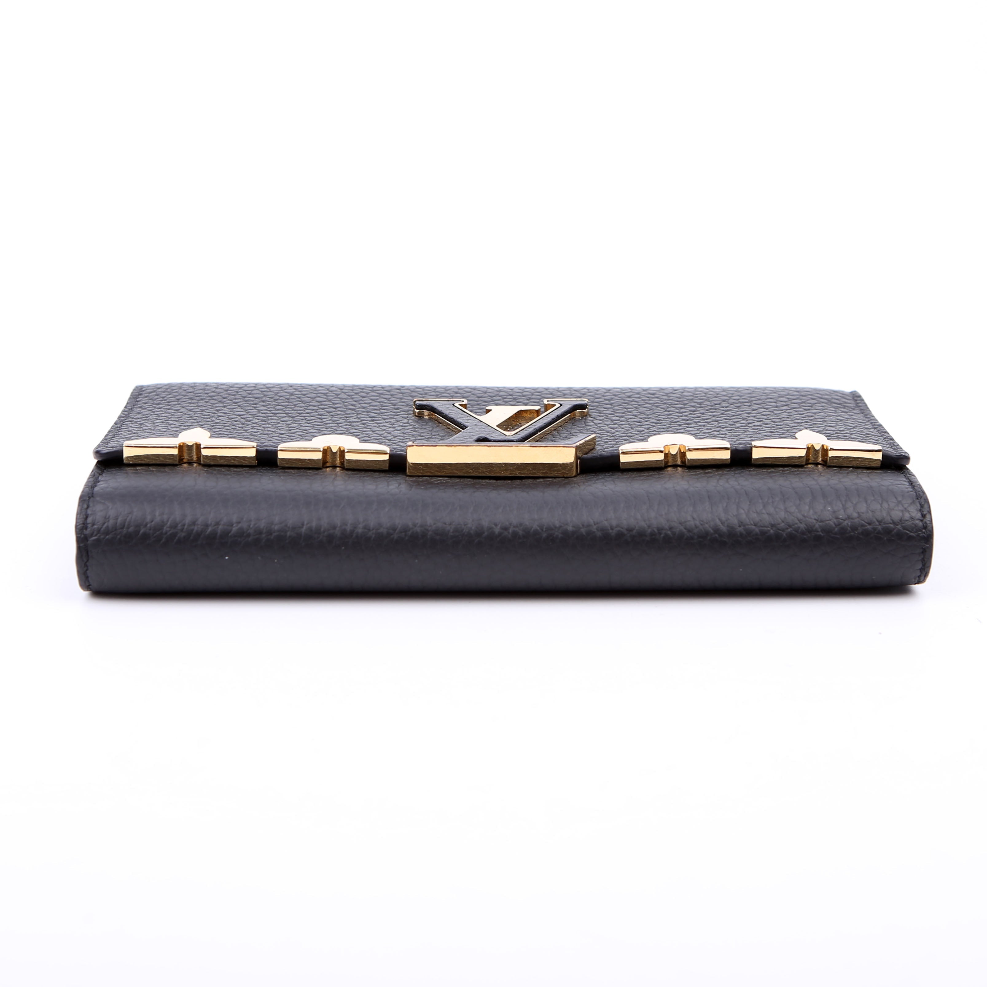 Capucines Wallet Taurillon Flower Black