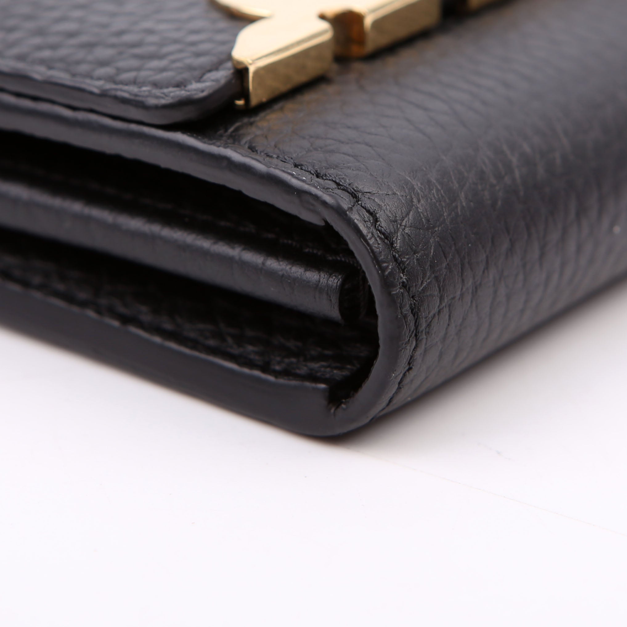 Capucines Wallet Taurillon Flower Black