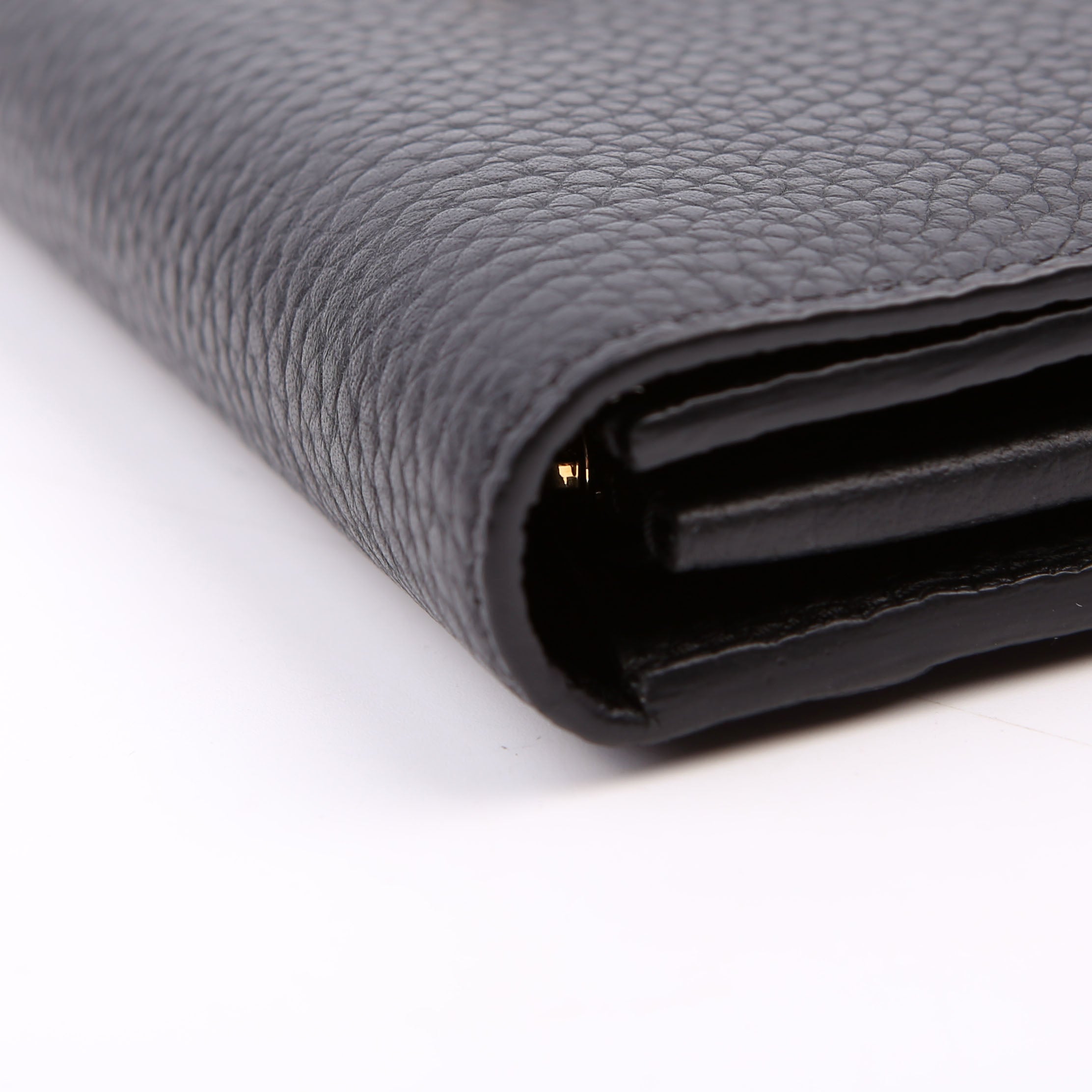 Capucines Wallet Taurillon Flower Black