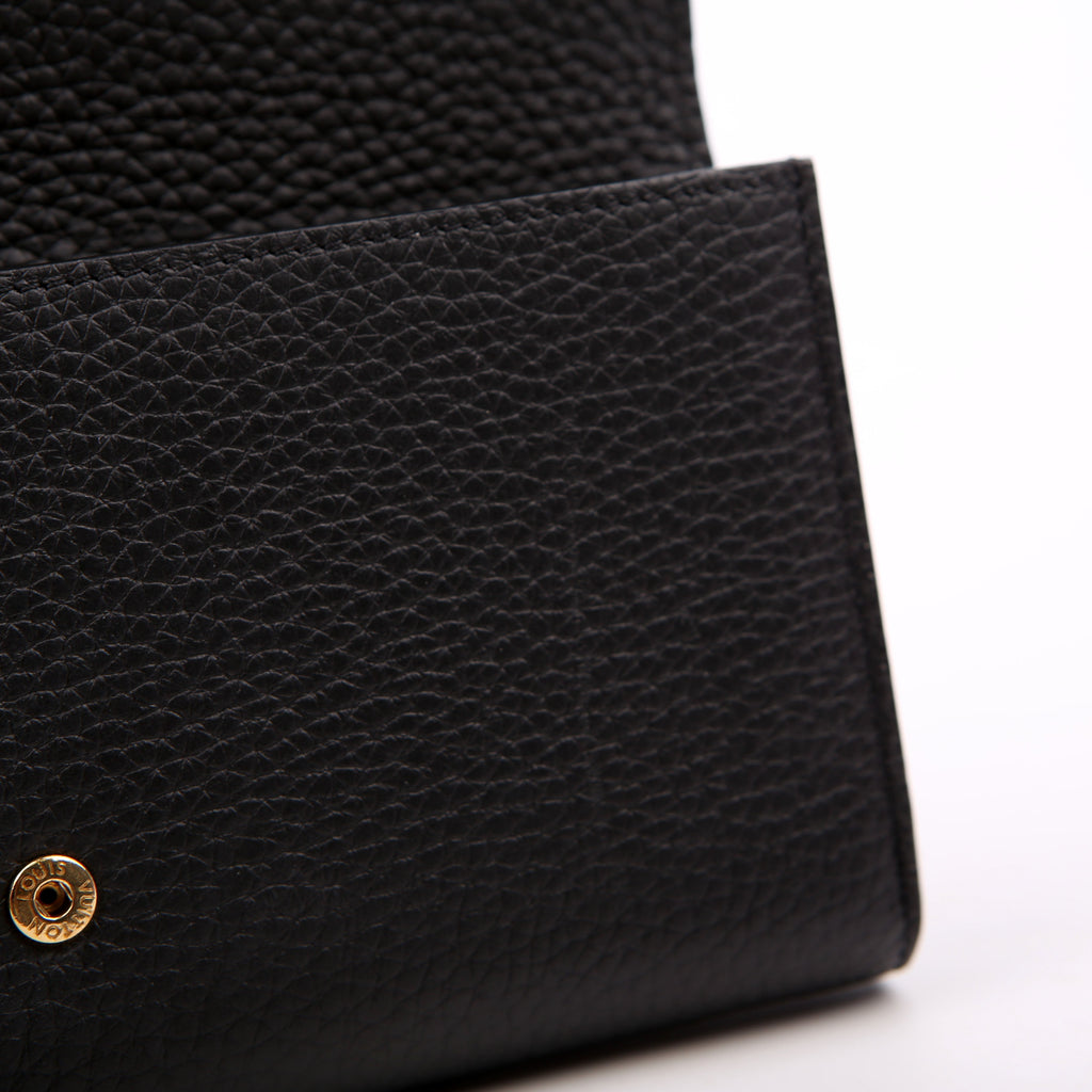 Capucines Wallet Taurillon Flower Black