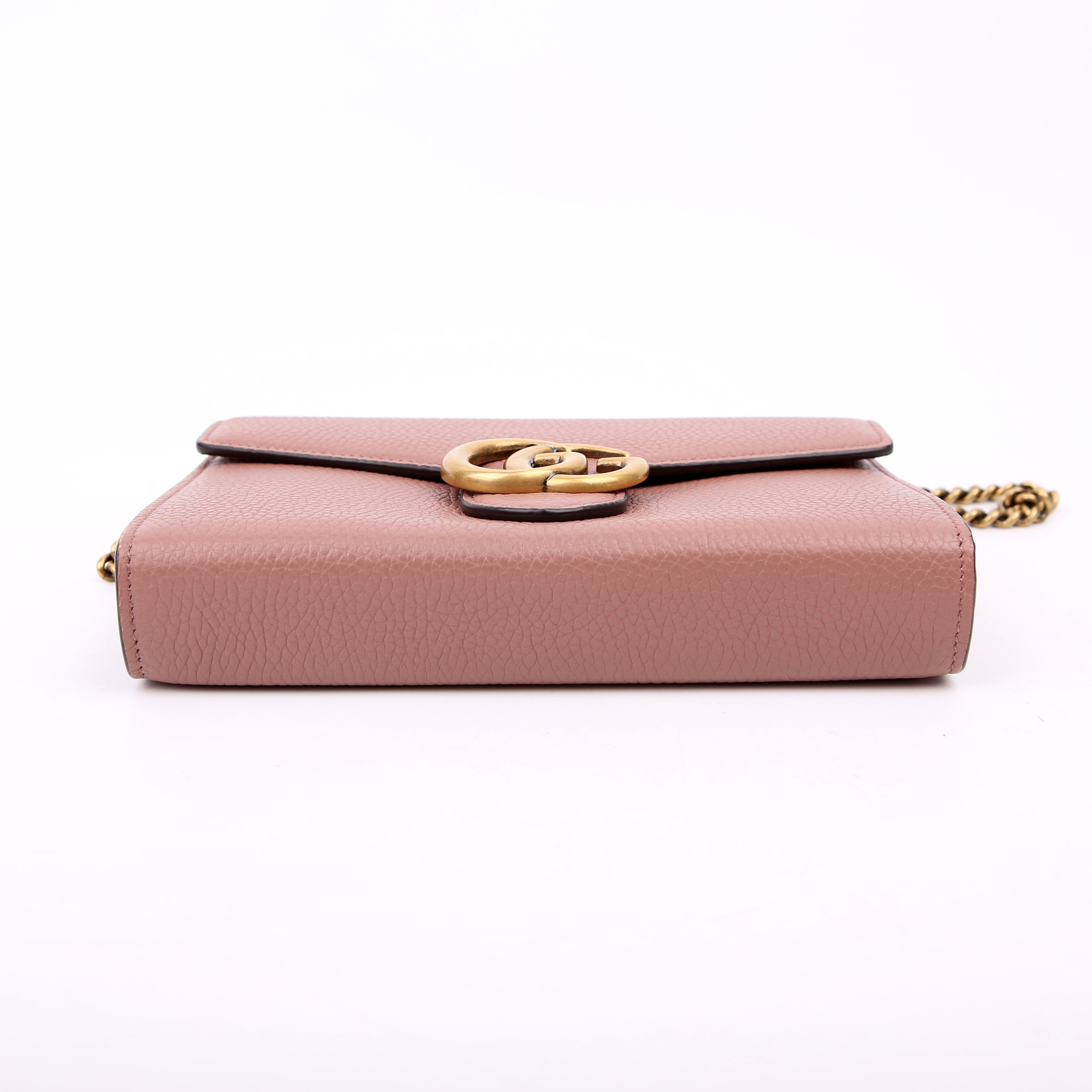 401232 Marmont Chain Wallet Pink