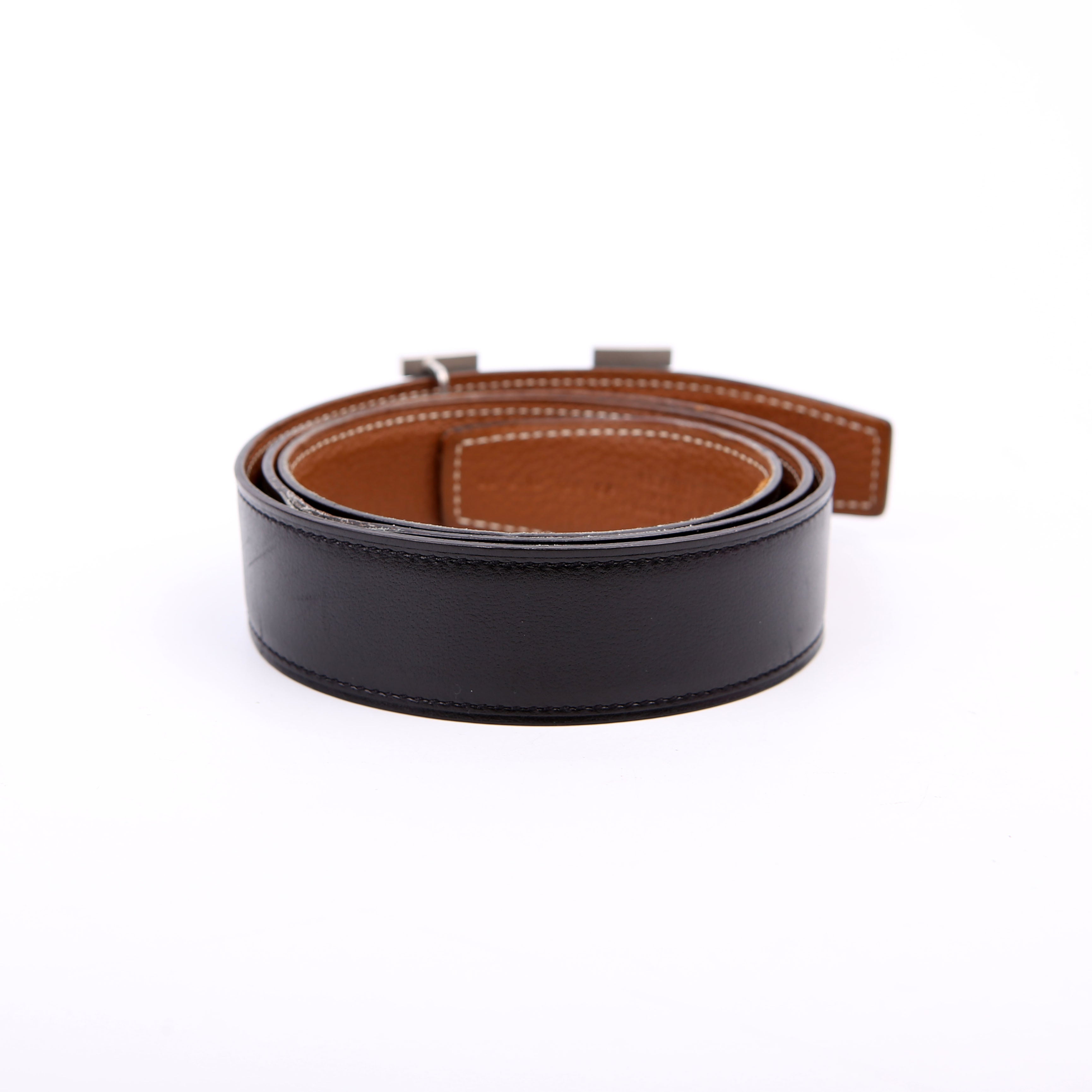 Constance H Reverse Leather Belt Size 85