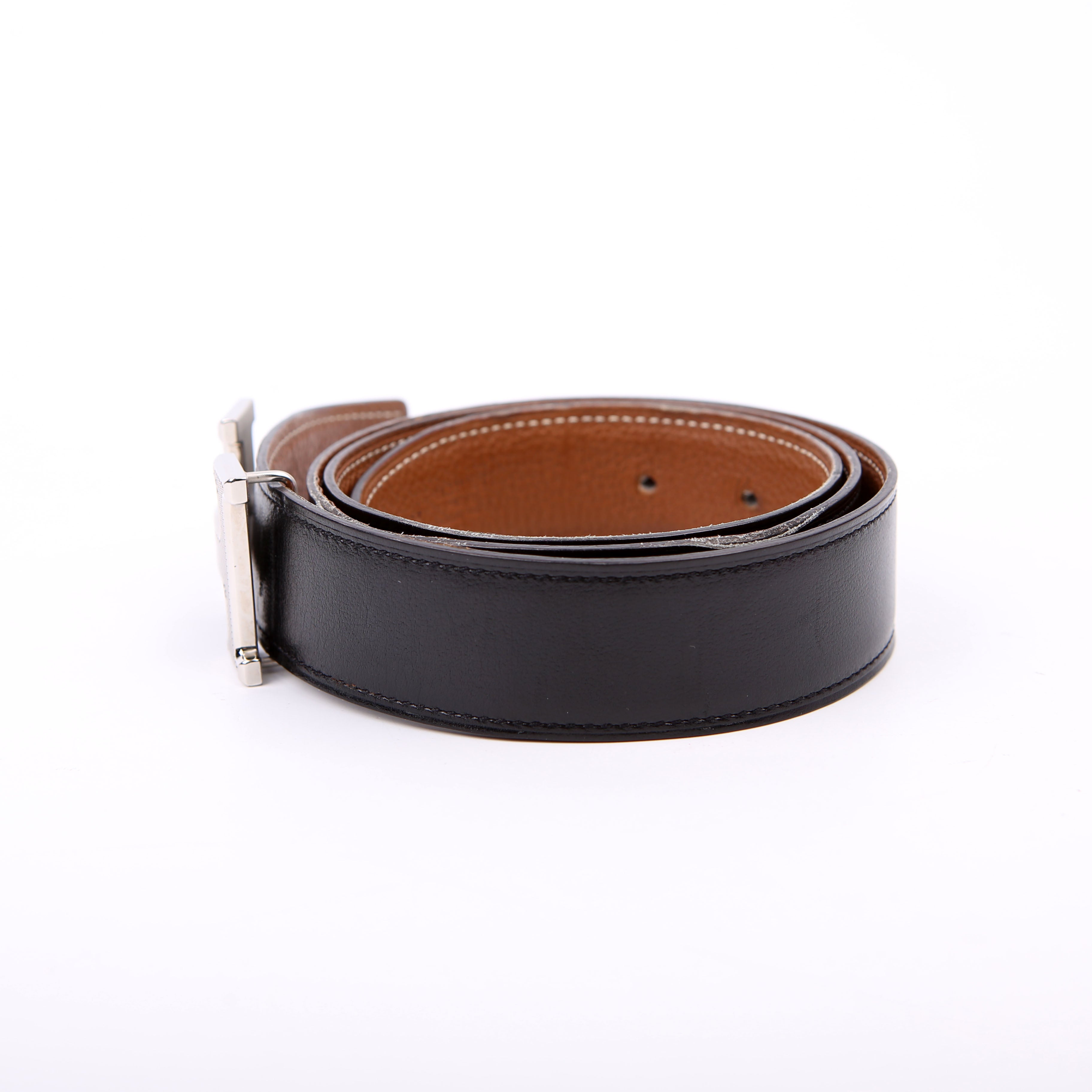 Constance H Reverse Leather Belt Size 85