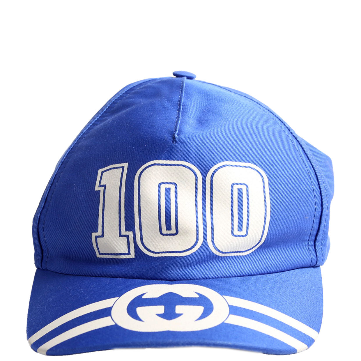 Gucci 673081 100 Baseball Cap Hat Size Small Blue/White