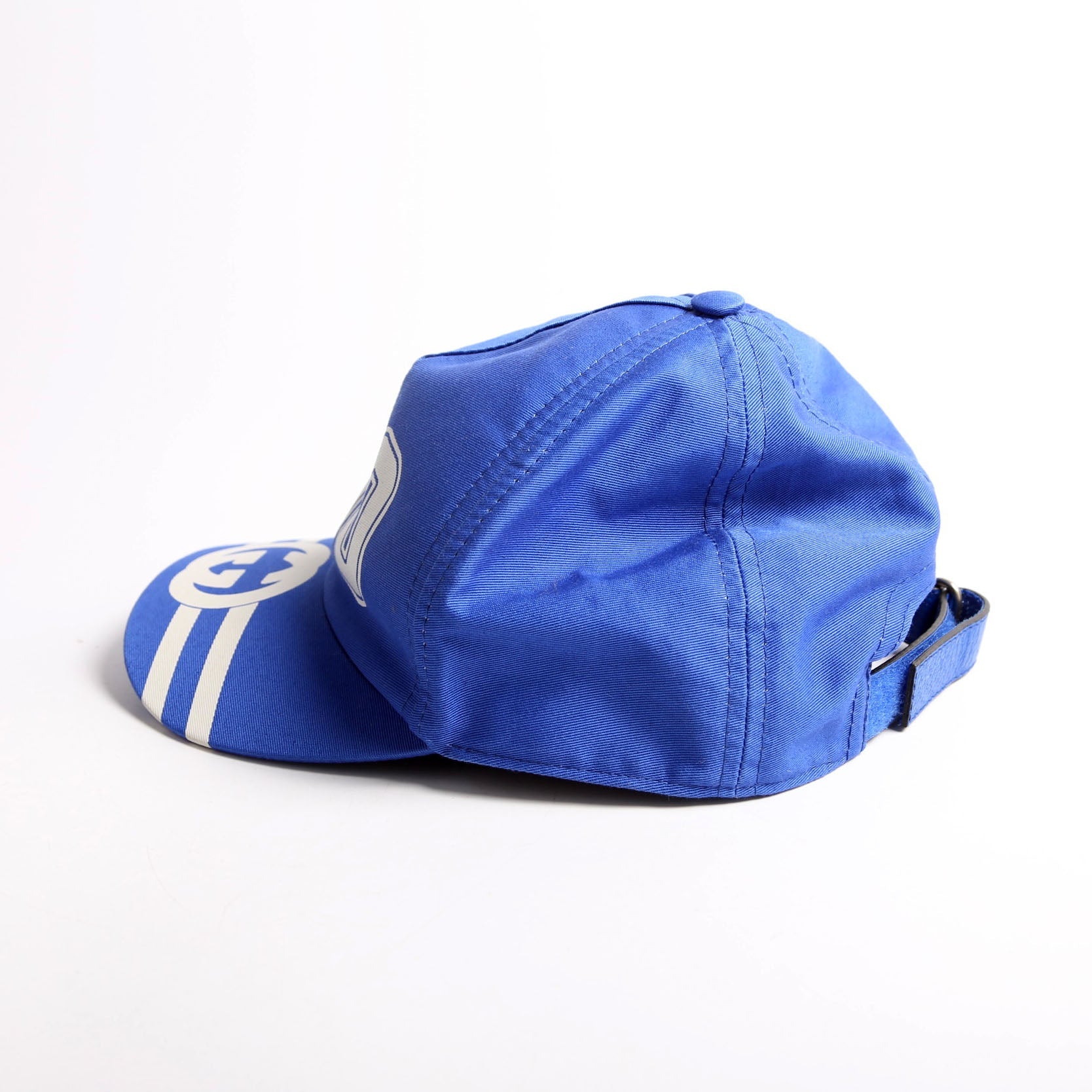Gucci 673081 100 Baseball Cap Hat Size Small Blue/White