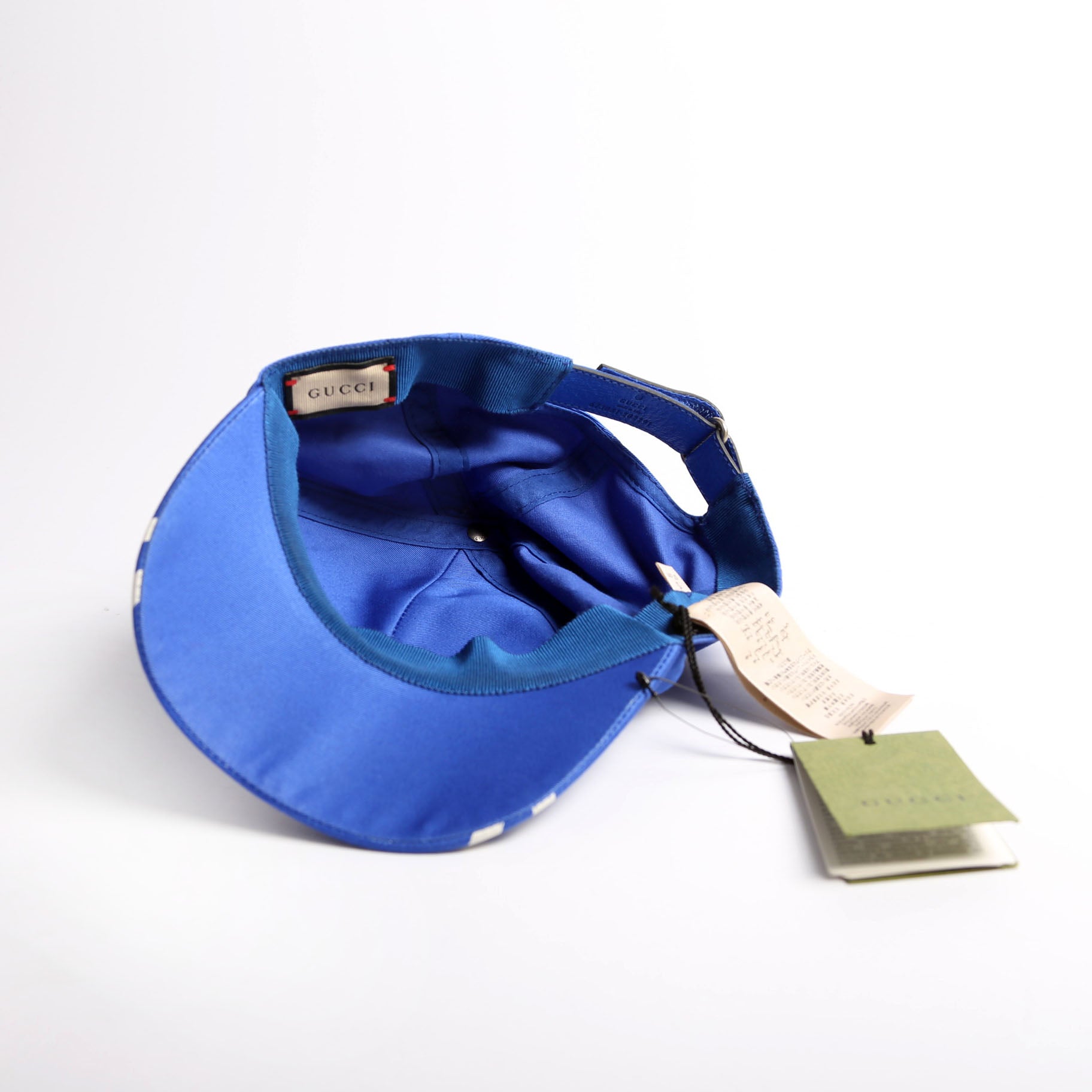 Gucci 673081 100 Baseball Cap Hat Size Small Blue/White
