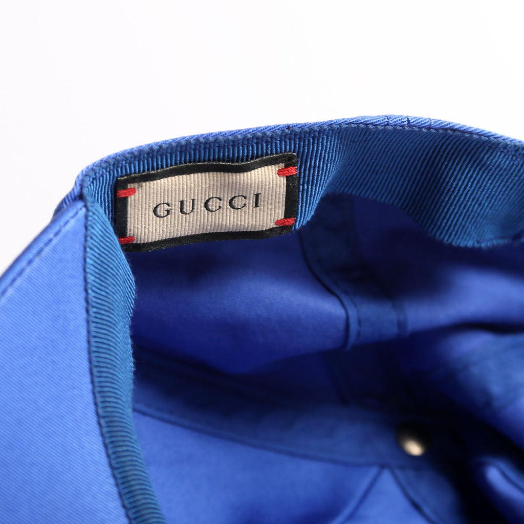 Gucci 673081 100 Baseball Cap Hat Size Small Blue/White