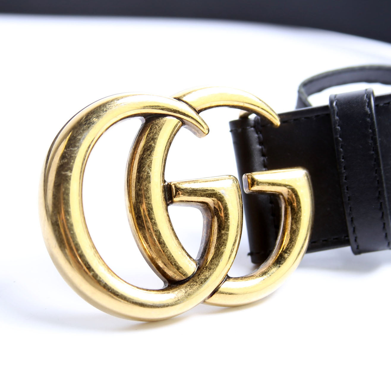 400593 Marmont GG Leather Belt Size 90/36 Black