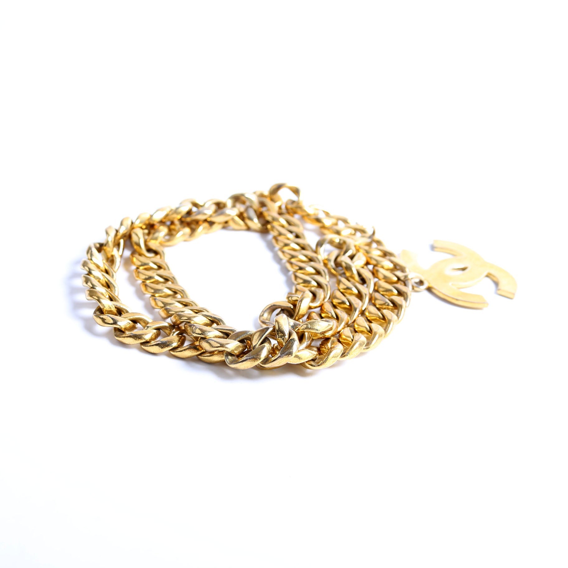 CC Cuban Link Chain Vintage Belt Gold