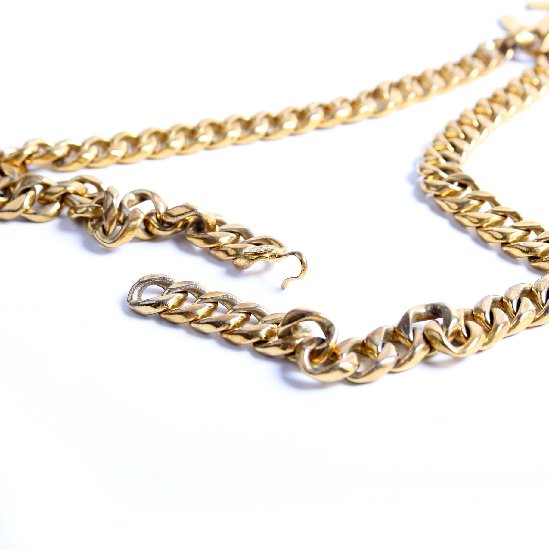 CC Cuban Link Chain Vintage Belt Gold