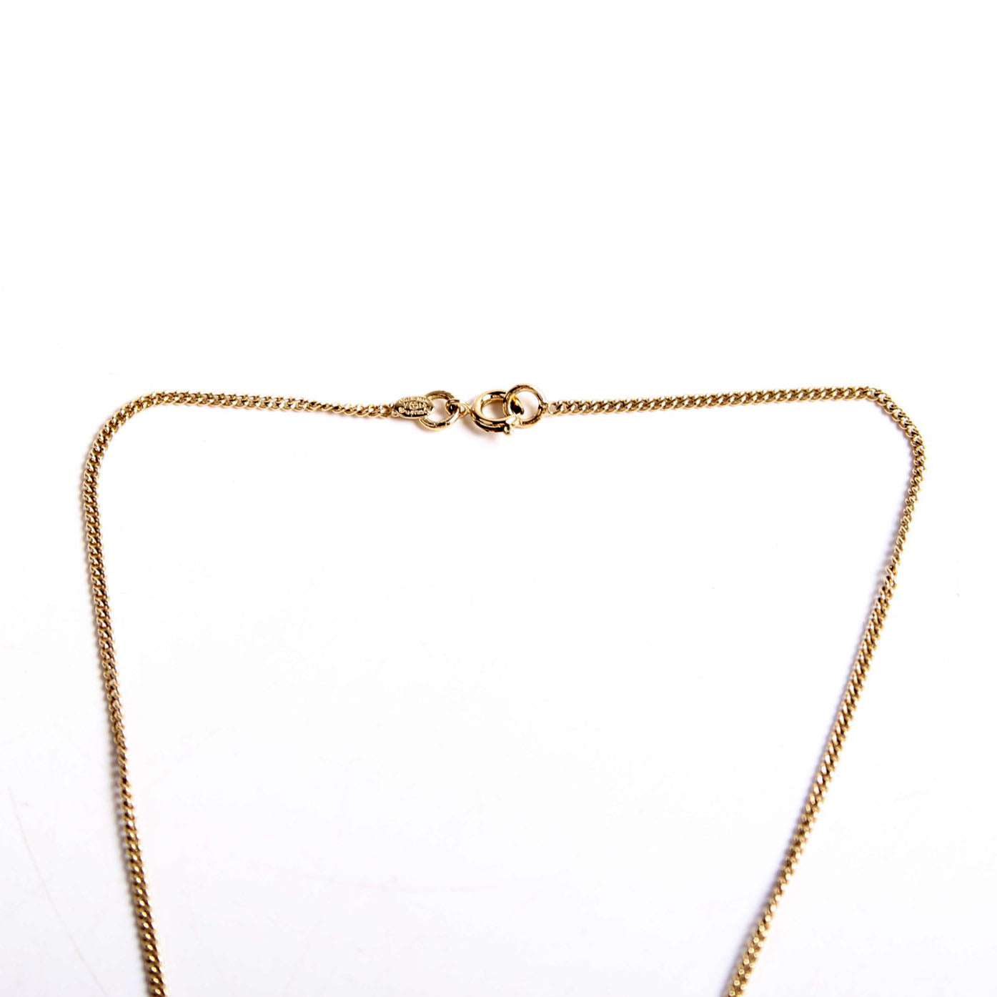 CC Pearl Round Pendant Necklace Gold/Pearl