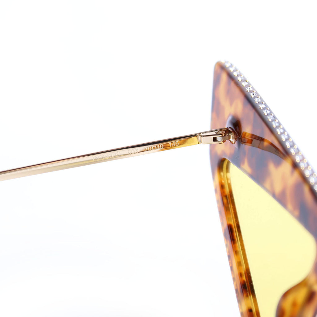 Gucci GG0430S 003 Crystal Sunglasses Brown