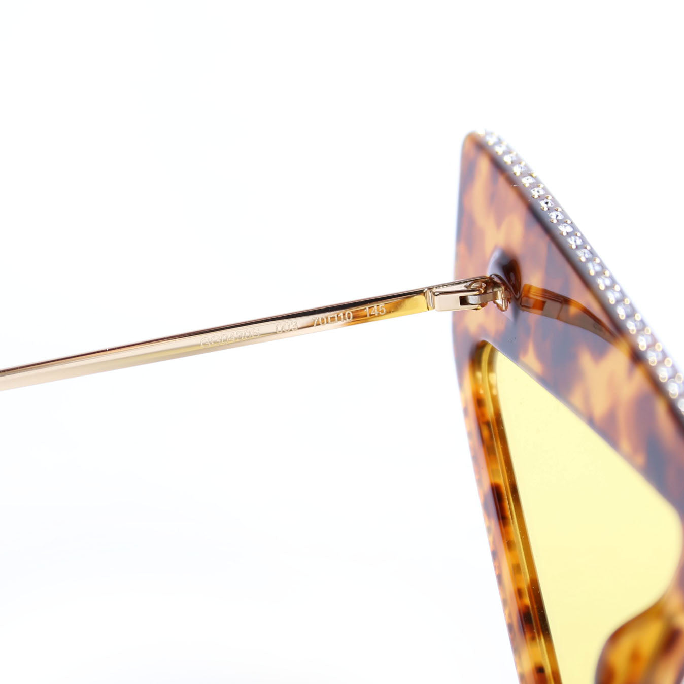 Gucci GG0430S 003 Crystal Sunglasses Brown
