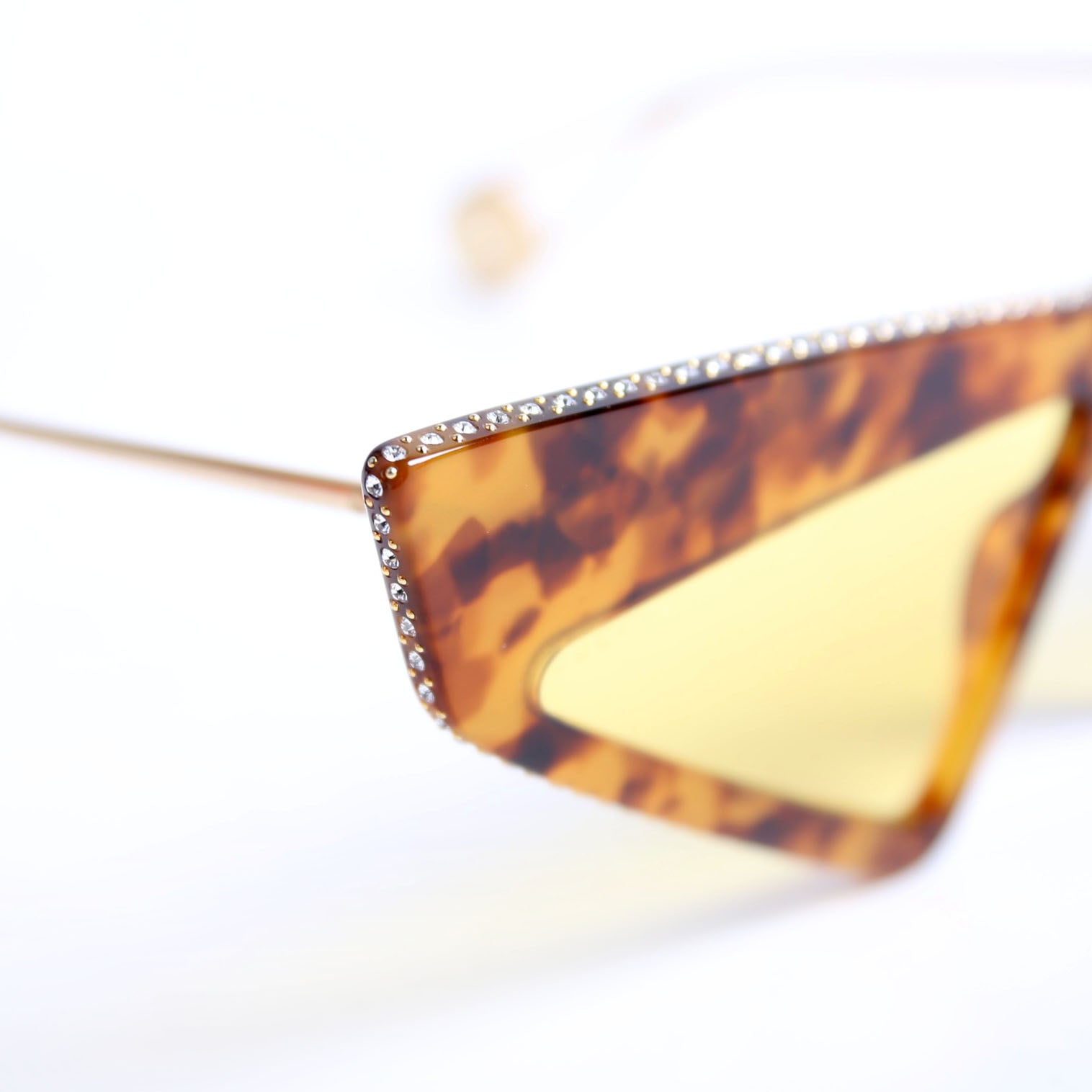 Gucci GG0430S 003 Crystal Sunglasses Brown
